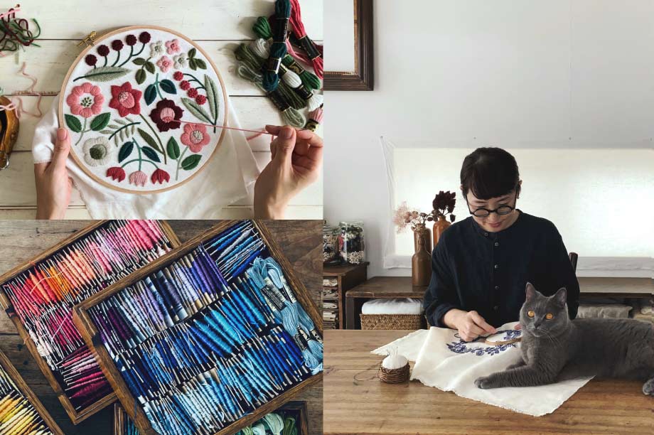 刺繍作家 樋⼝愉美⼦が紡ぐ「暮らしの中の刺繍じかん」