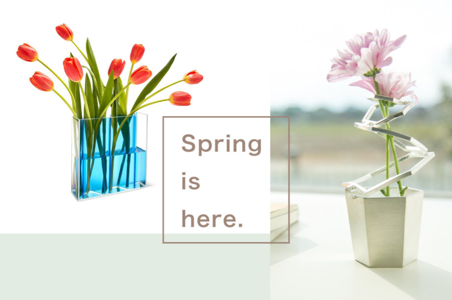 春を感じる空間に！ おしゃれな花瓶と⽣け⽅５通り